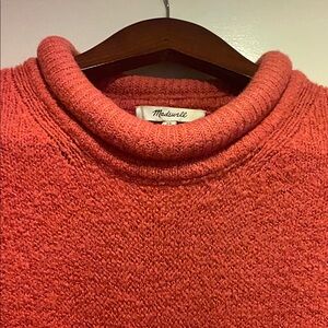 Madewell Women's Vibrant Coral Turtleneck Sweater